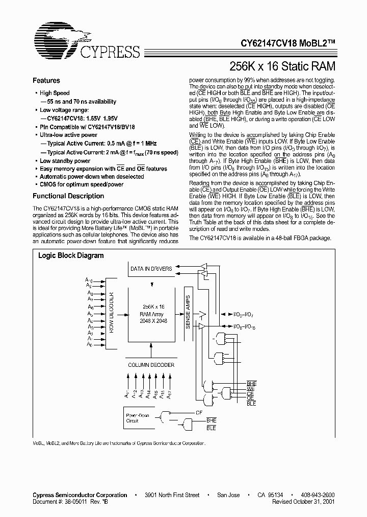 CY62147CV18LL-70BVI_1230377.PDF Datasheet