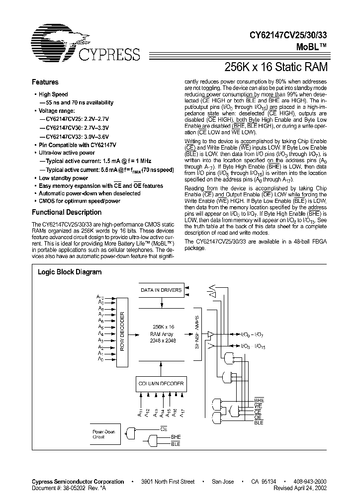 CY62147CV33LL-70BVI_1230378.PDF Datasheet