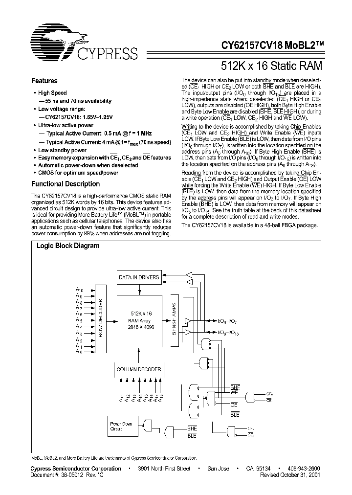 CY62157CV18LL-70BAI_1230386.PDF Datasheet