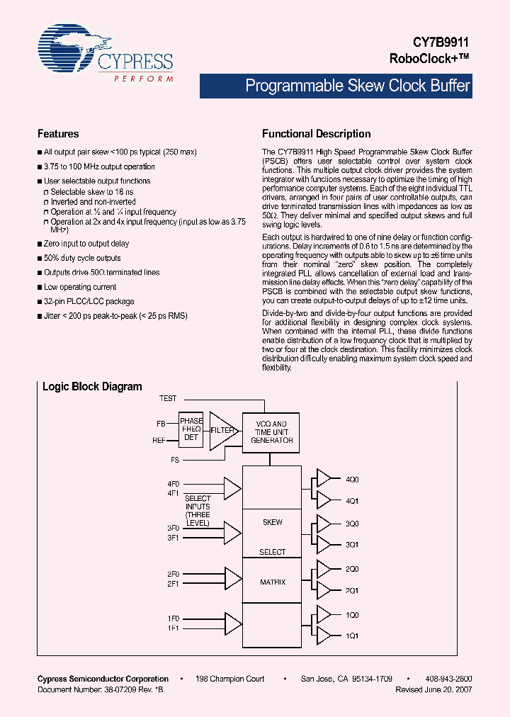 CY7B9911-5JCT_1065573.PDF Datasheet