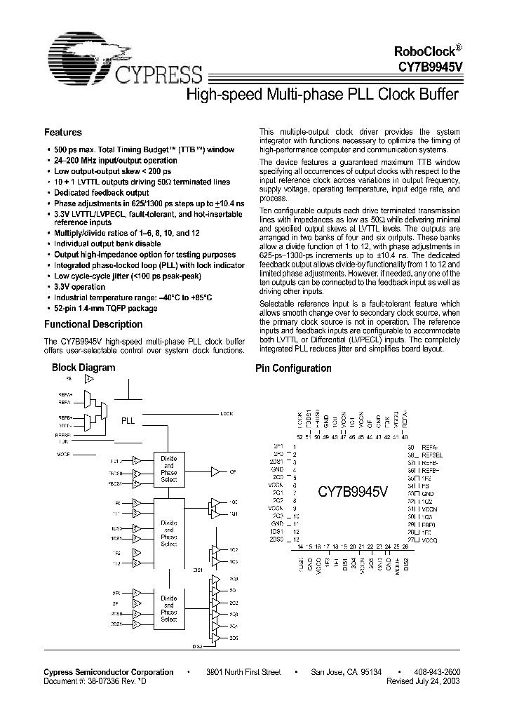 CY7B9945V-5AI_1230463.PDF Datasheet