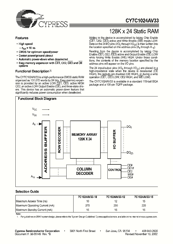 CY7C1024AV33-10AC_934577.PDF Datasheet