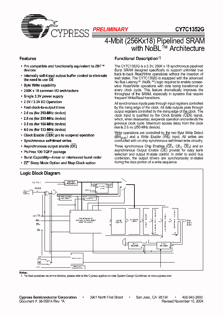 CY7C1352G-250AXI_1230584.PDF Datasheet