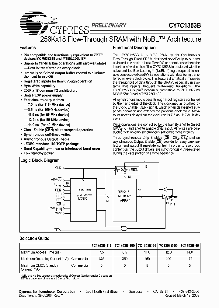 CY7C1353B-66AC_1066121.PDF Datasheet