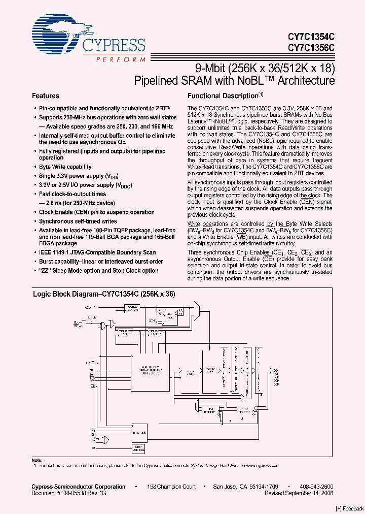 CY7C1354C-166AXC_1170849.PDF Datasheet