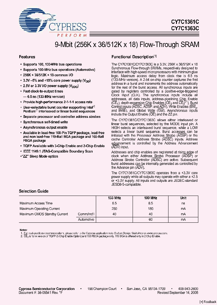 CY7C1361C_1135498.PDF Datasheet