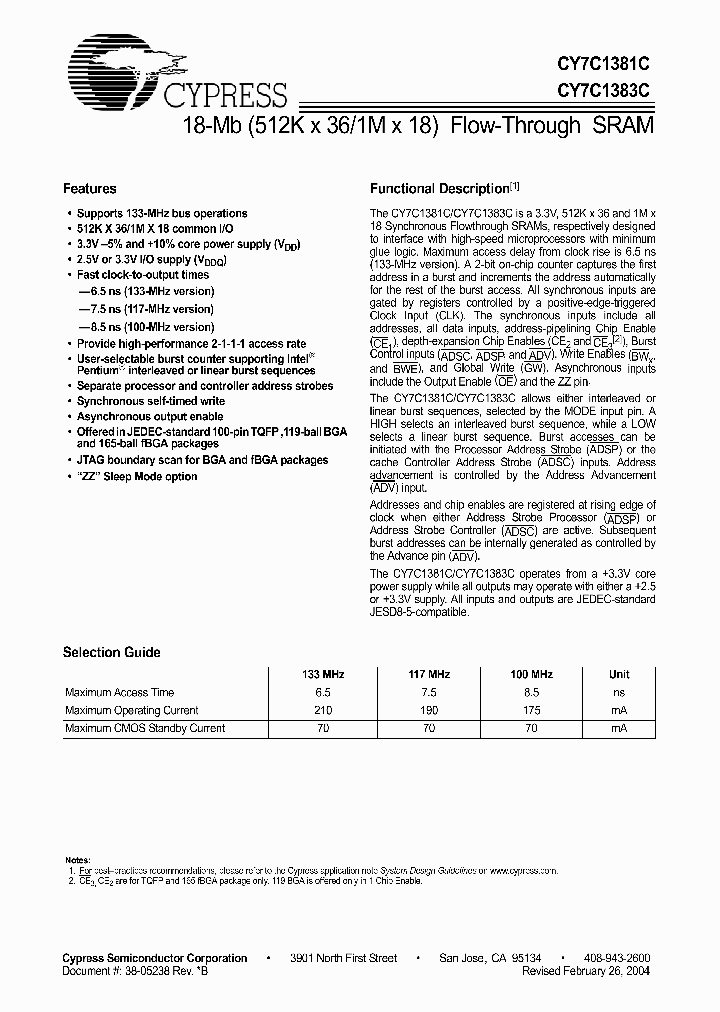 CY7C1381C-117AI_656513.PDF Datasheet