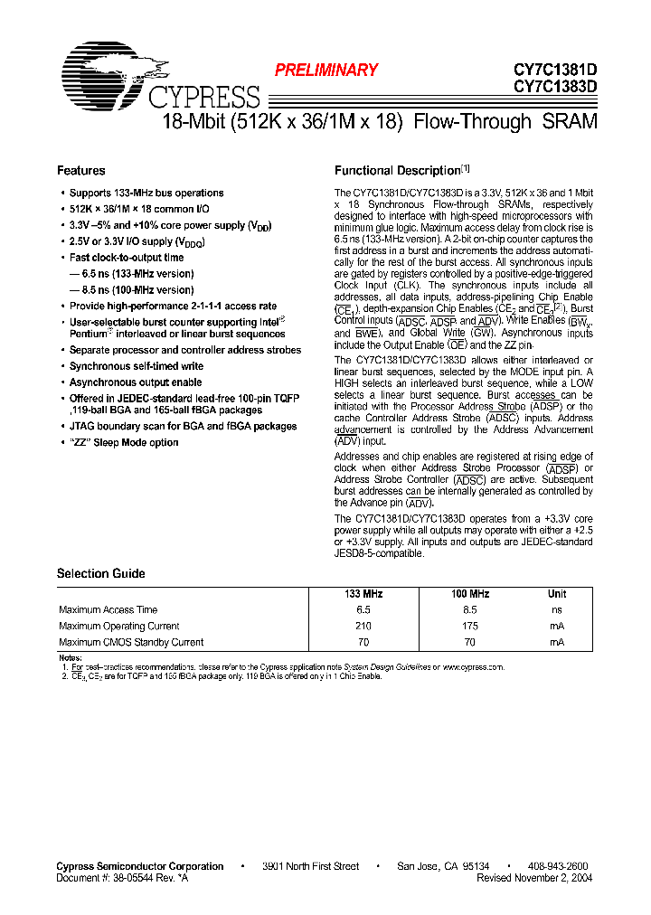 CY7C1383D-133BZXC_1230612.PDF Datasheet