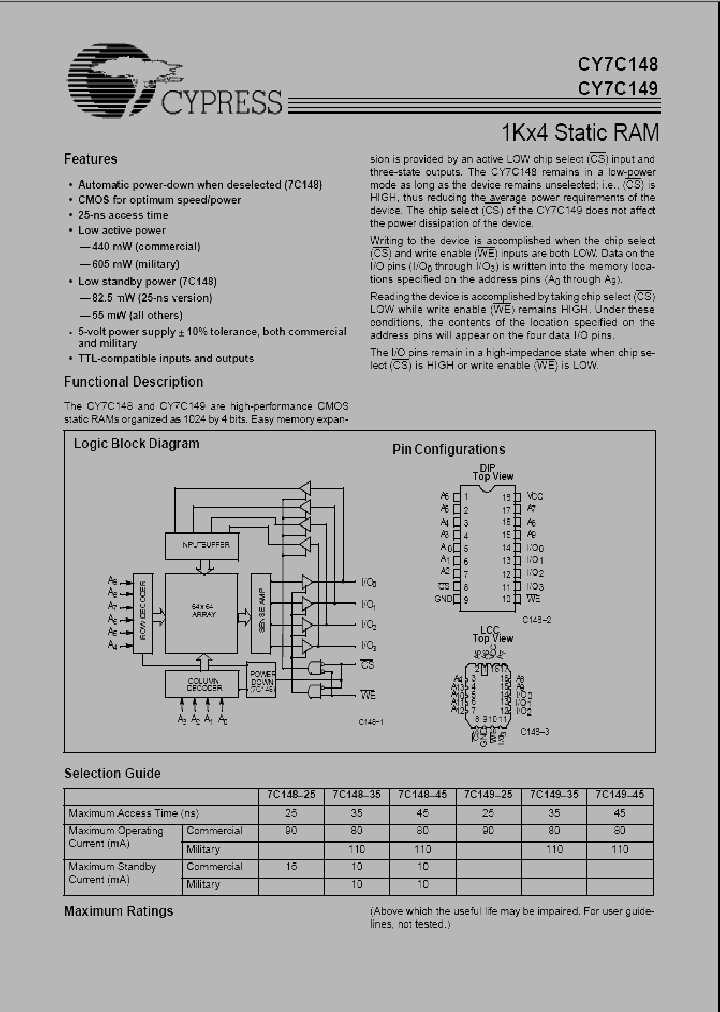 CY7C149_1230634.PDF Datasheet