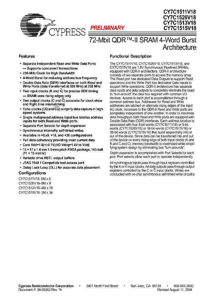 CY7C1515V18-250BZC_684851.PDF Datasheet