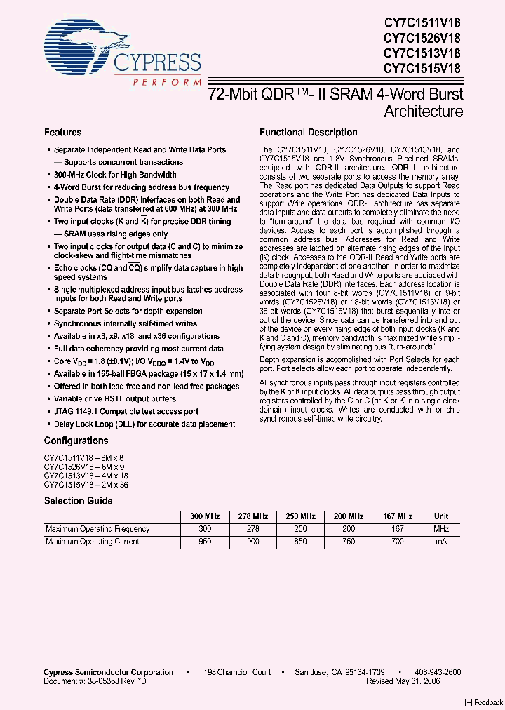 CY7C1526V18-167BZI_1101523.PDF Datasheet