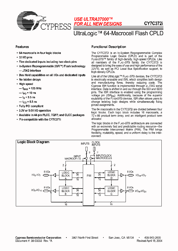 CY7C372I_1164777.PDF Datasheet