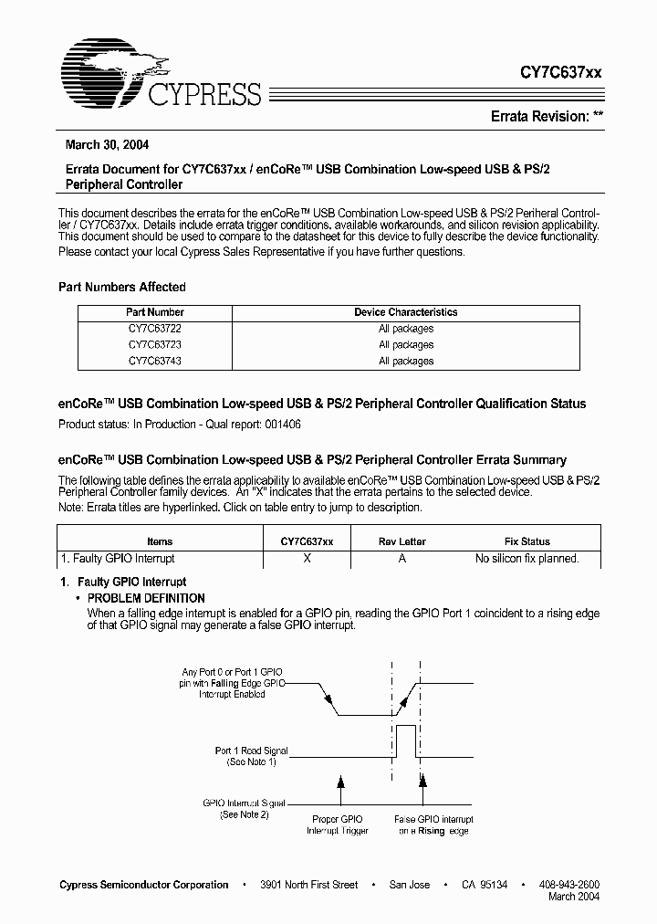 CY7C637XX_1160619.PDF Datasheet