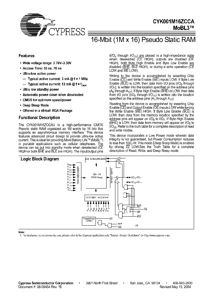 CYK001M16ZCCAU-70BAI_1230735.PDF Datasheet