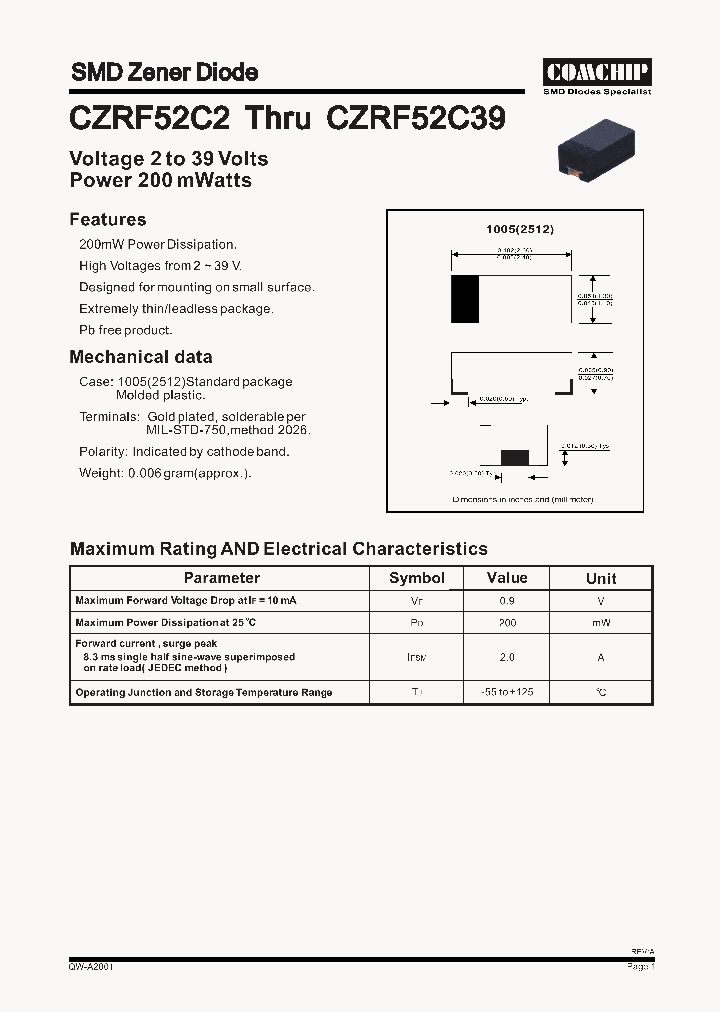CZRF52C9V1_1230786.PDF Datasheet