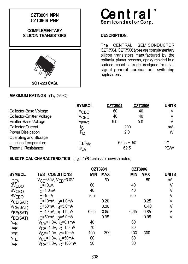 CZT3906_1230812.PDF Datasheet