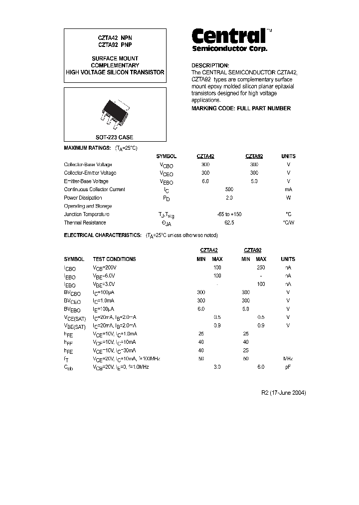 CZTA42_1052000.PDF Datasheet