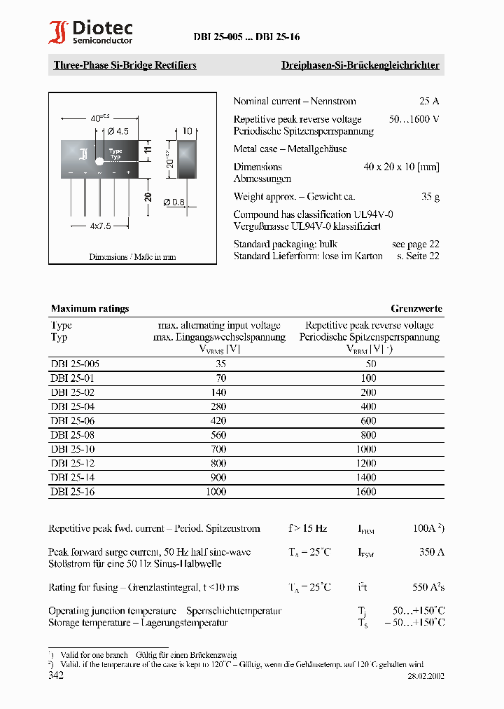 DBI25005_1231704.PDF Datasheet