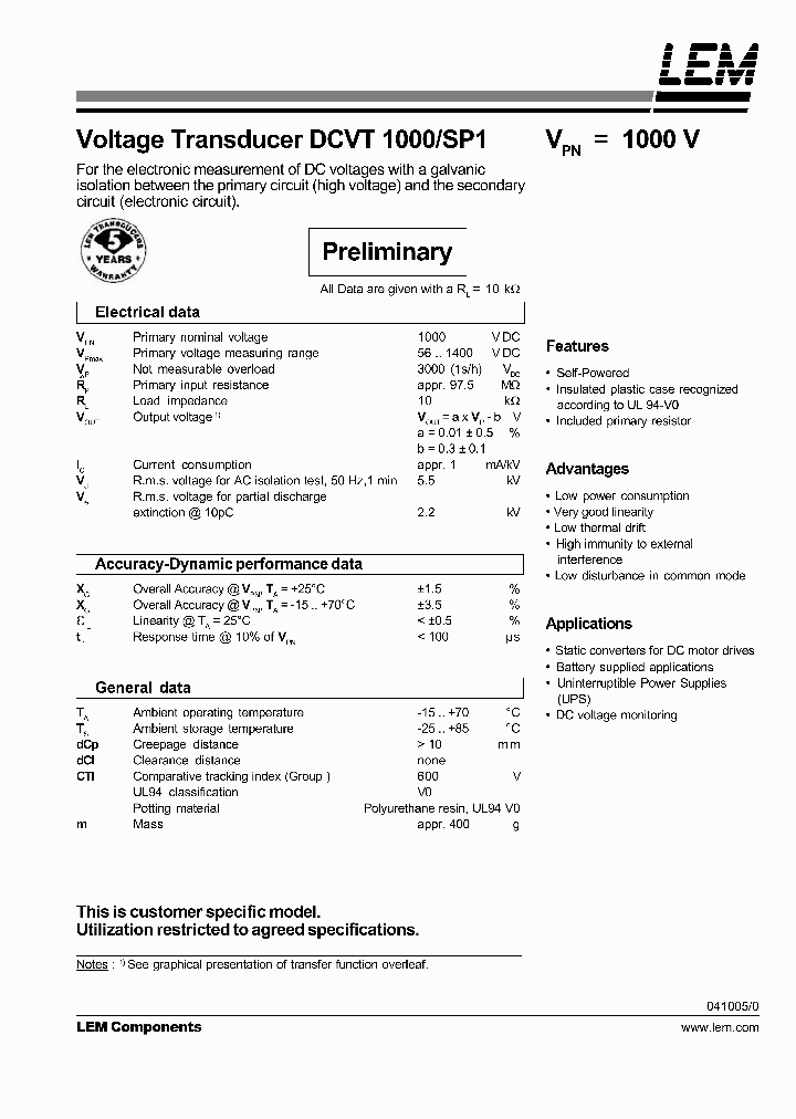 DCVT1000_1134109.PDF Datasheet