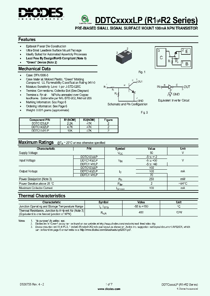 DDTC143ZLP_1117784.PDF Datasheet