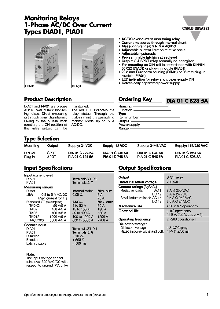 PIA01C7245A_1078429.PDF Datasheet