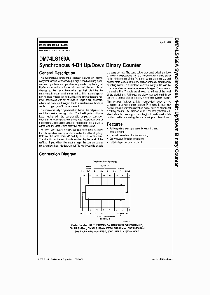 DM74LS169AN_1233162.PDF Datasheet