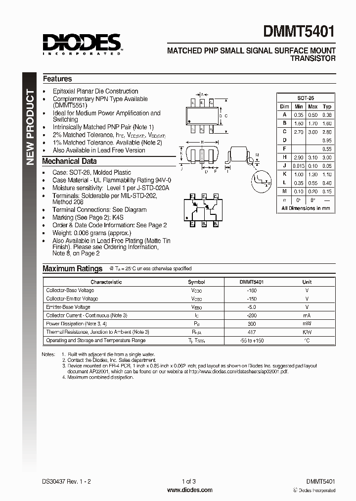 DMMT5401_1233491.PDF Datasheet