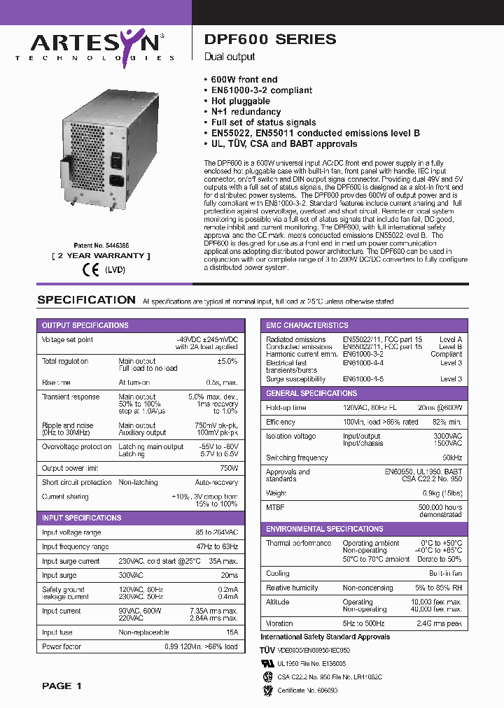 DPF600-9617_1233687.PDF Datasheet