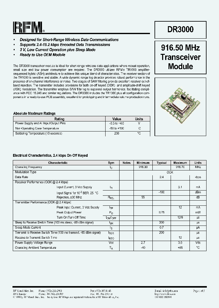 DR3000_1233724.PDF Datasheet