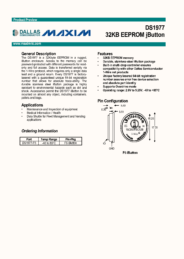 DS1977_1101497.PDF Datasheet