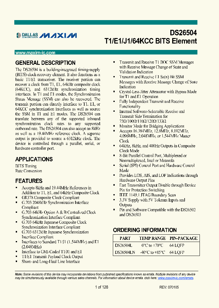 DS26504LN_1234214.PDF Datasheet