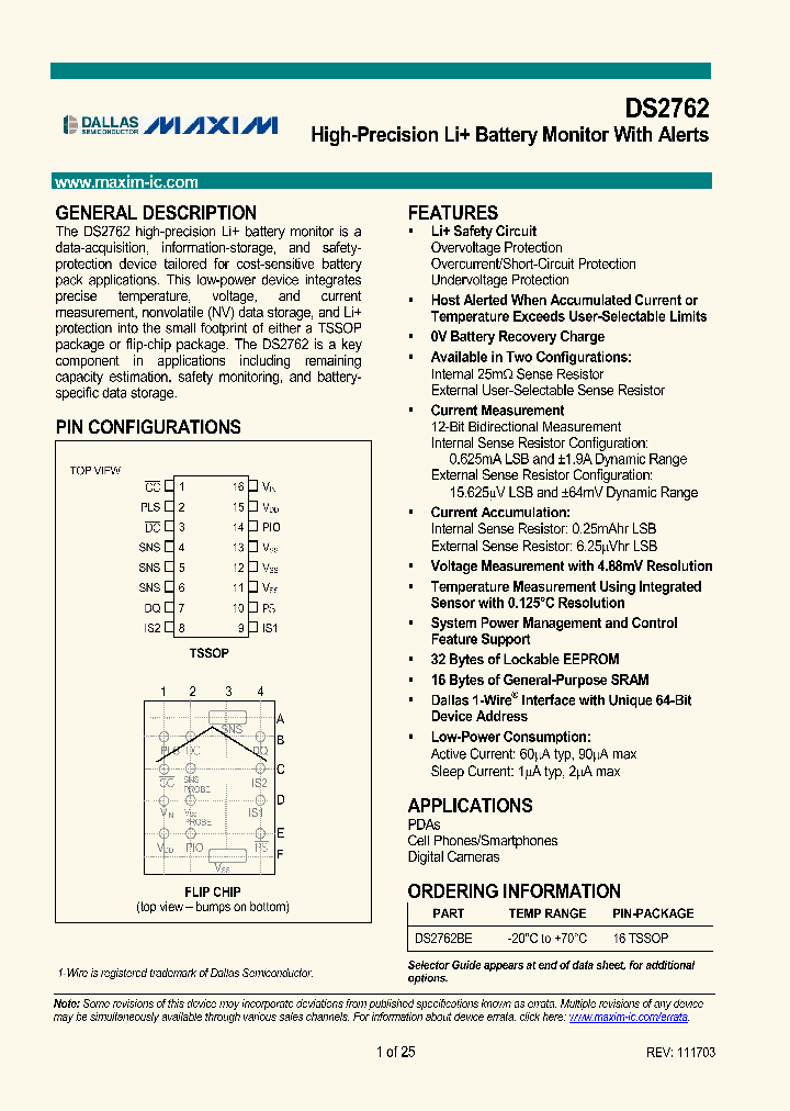 DS2762B_652058.PDF Datasheet
