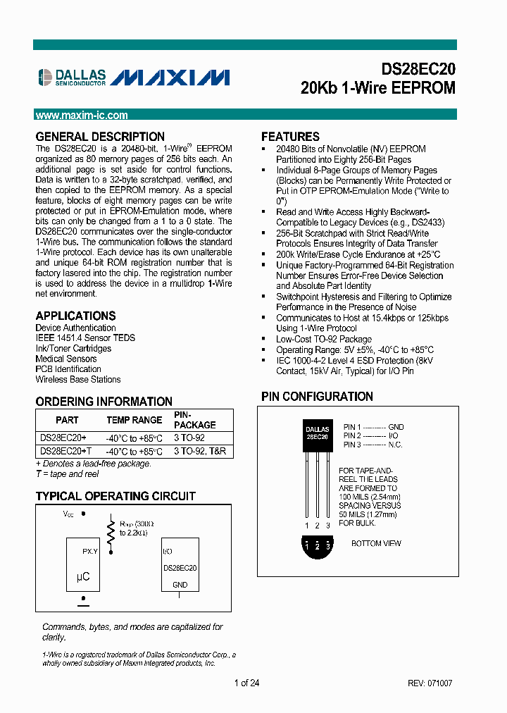 DS28EC20T_1234267.PDF Datasheet