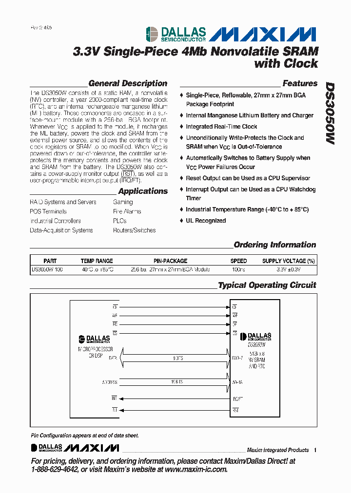 DS3050W-100_1234270.PDF Datasheet