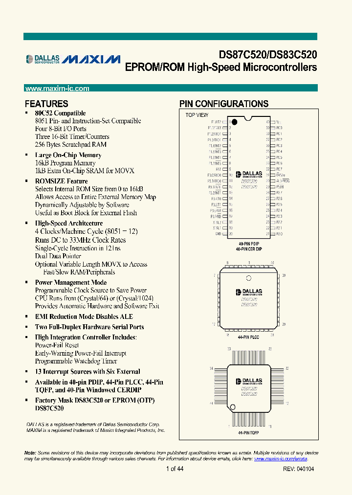 DS87C520MCL_882206.PDF Datasheet