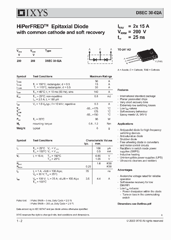 DSEC30-02A_1180247.PDF Datasheet