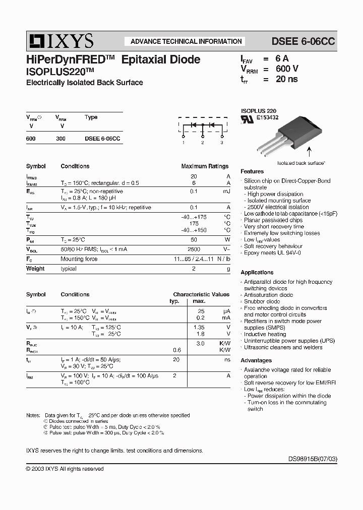 DSEE6-06CC_1234669.PDF Datasheet