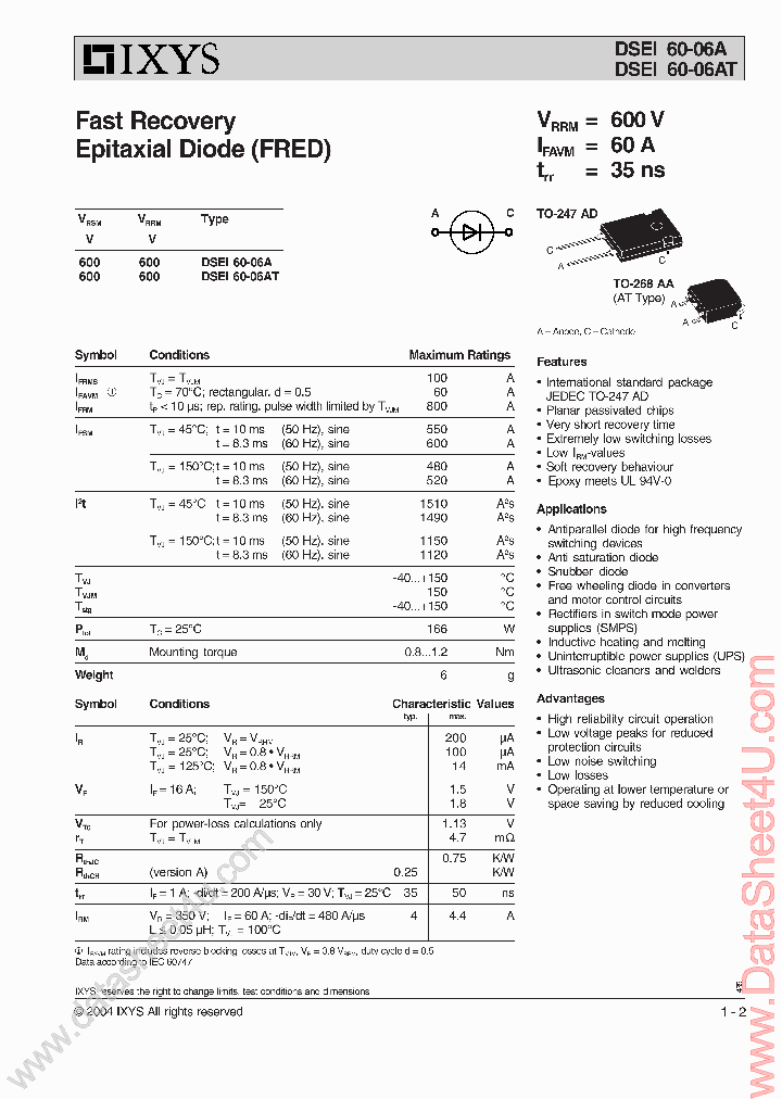 DSEI6006A_1173639.PDF Datasheet