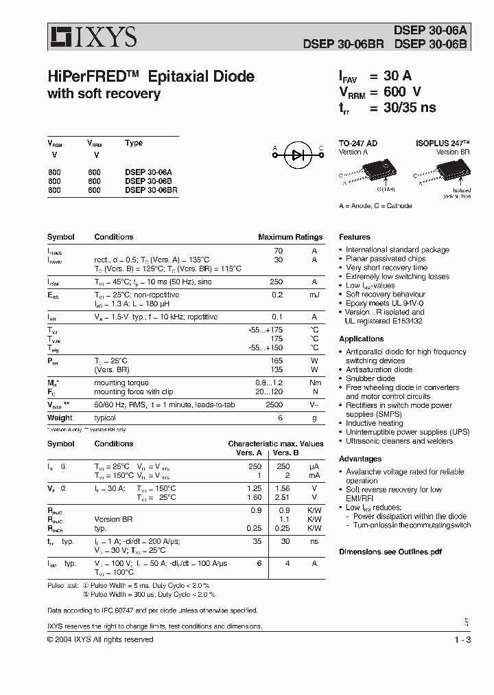 DSEP30-06A_1178649.PDF Datasheet