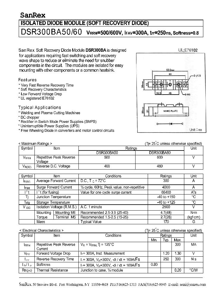 DSR300BA60_1234831.PDF Datasheet
