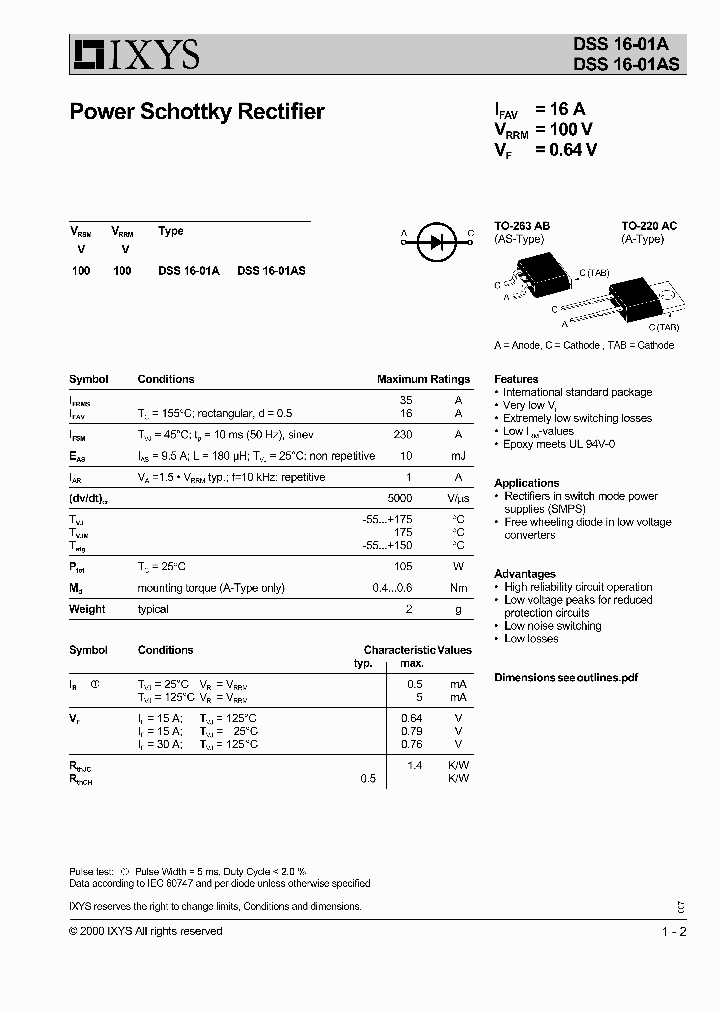 DSS16-01AS_1234842.PDF Datasheet