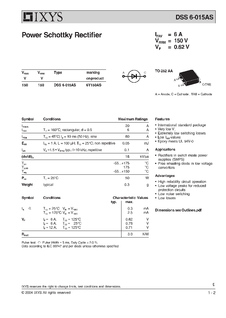 DSS6-015AS_1234860.PDF Datasheet