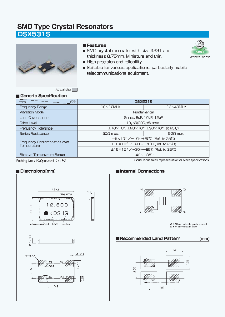 DSX531S_1234935.PDF Datasheet