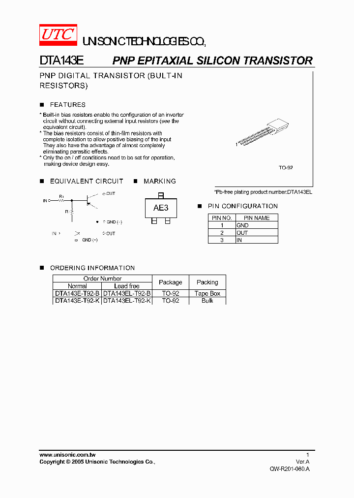 DTA143EL-T92-B_1118386.PDF Datasheet