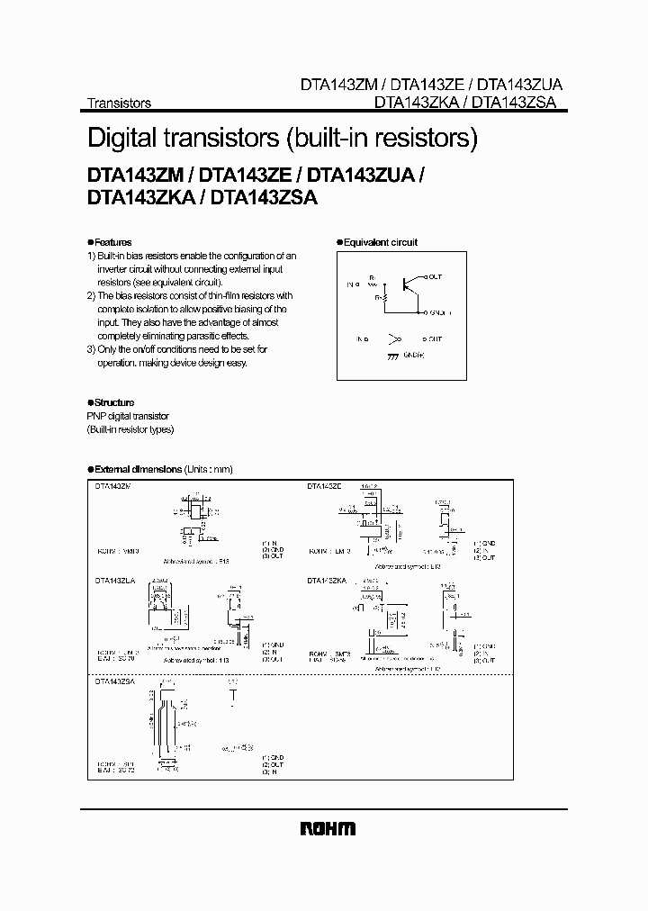 DTA143ZUA_1235029.PDF Datasheet