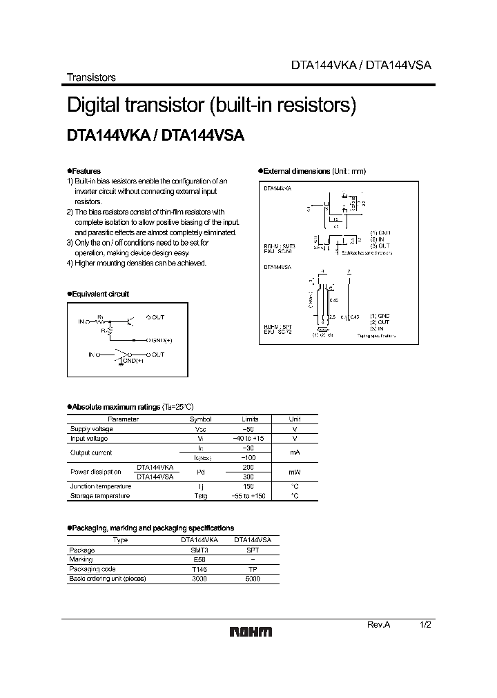 DTA144VKA_1235038.PDF Datasheet