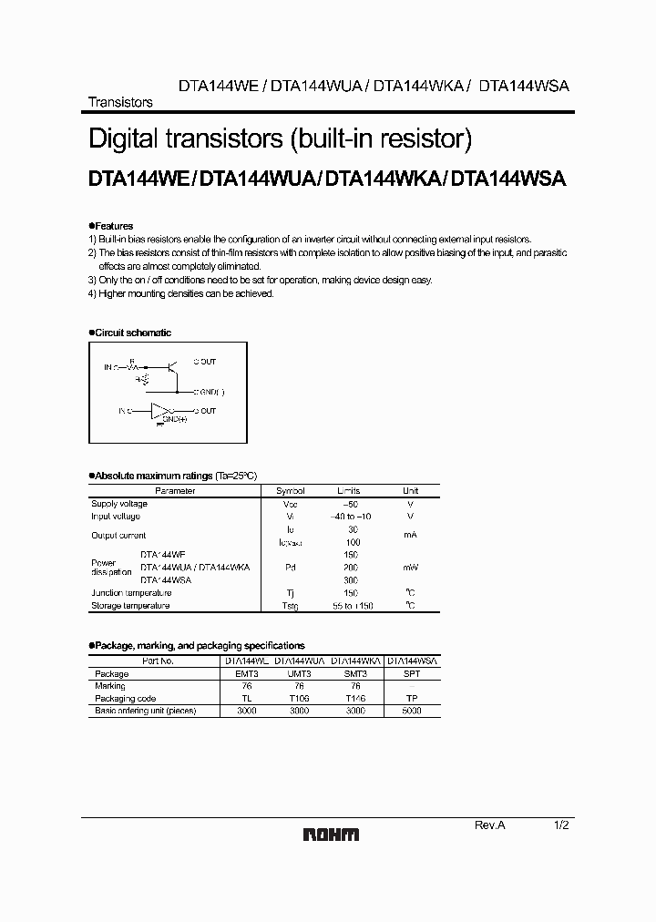 DTA144WUA_1235043.PDF Datasheet
