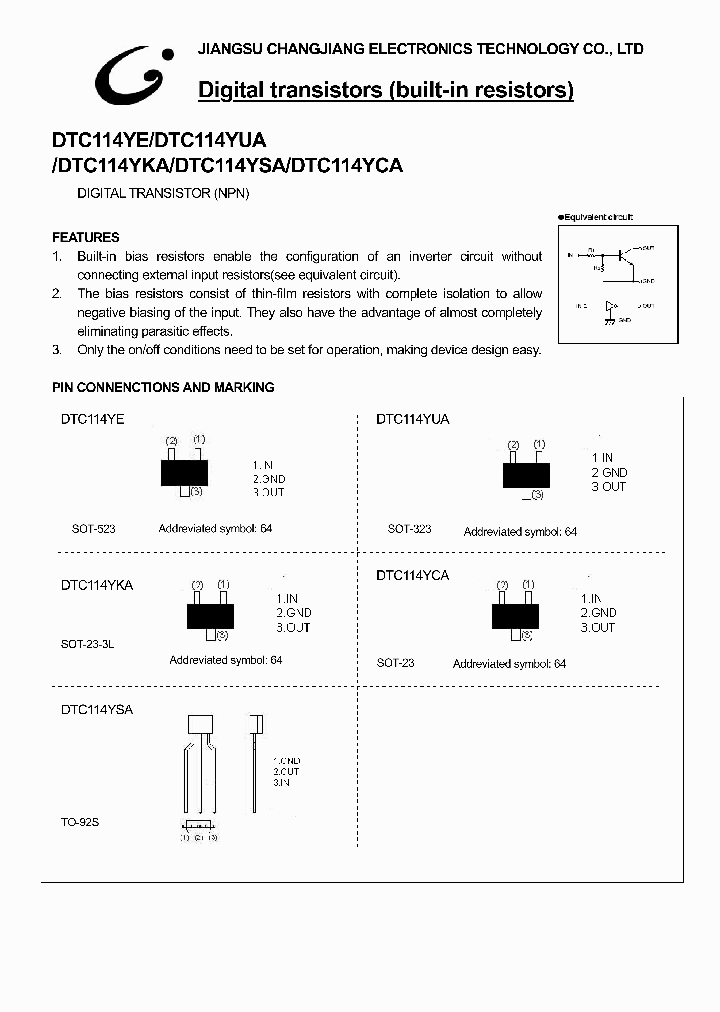 DTC114YKA_1143133.PDF Datasheet