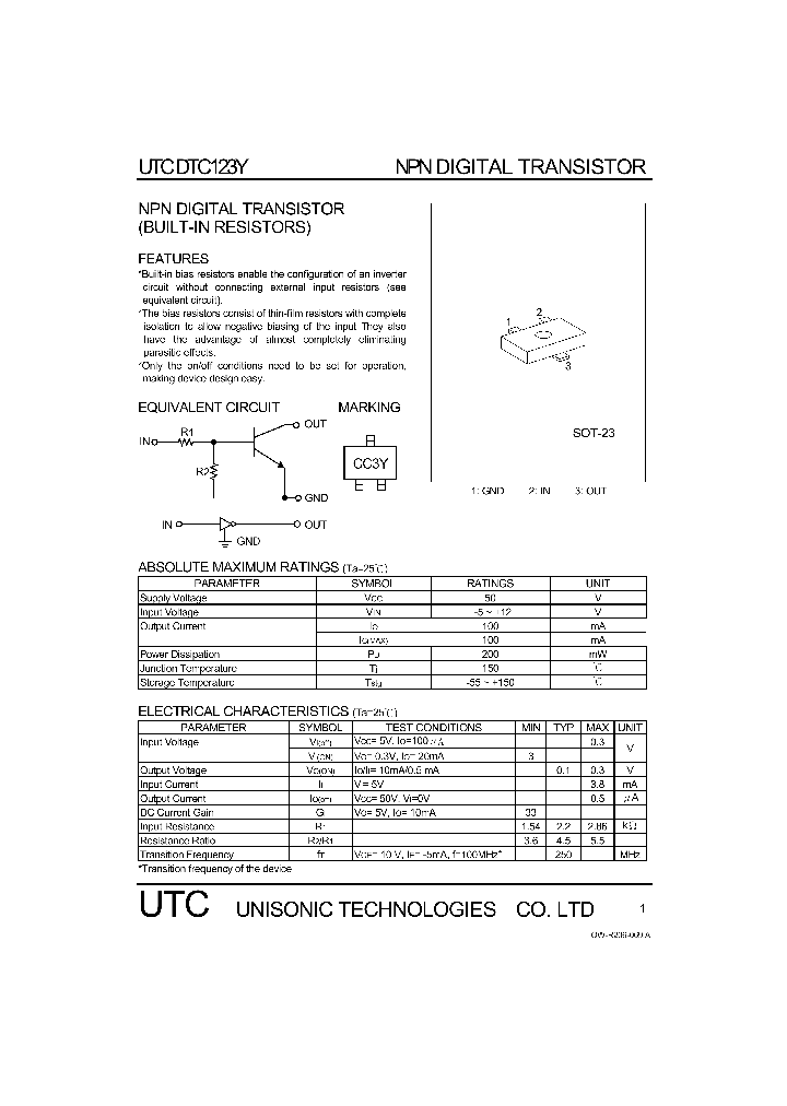 DTC123Y_1235129.PDF Datasheet