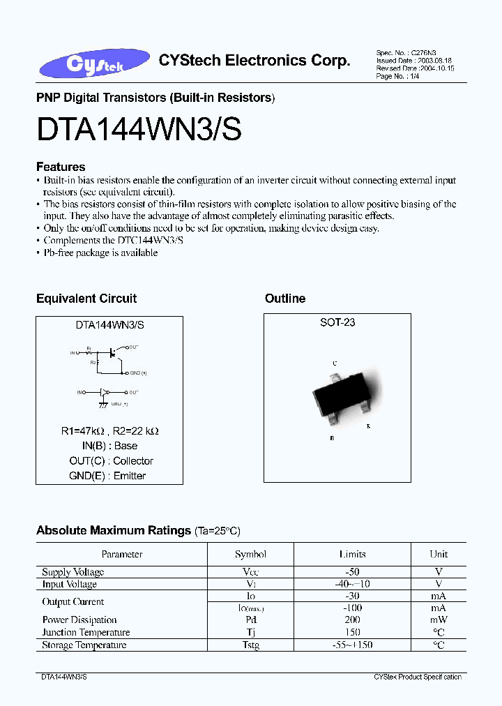 DTC144WN3S_1235191.PDF Datasheet